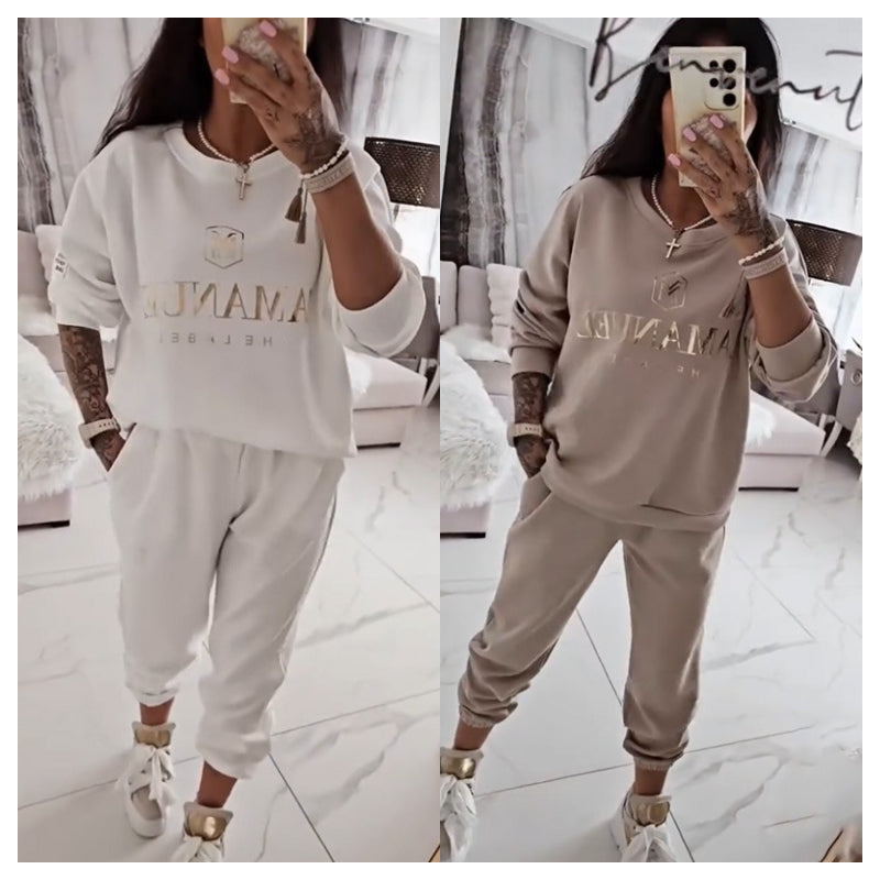 Ensemble décontracté pour femme — blouse imprimée et pantalon ample🔥 livraisons gratuites
