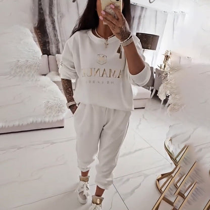 Ensemble décontracté pour femme — blouse imprimée et pantalon ample🔥 livraisons gratuites