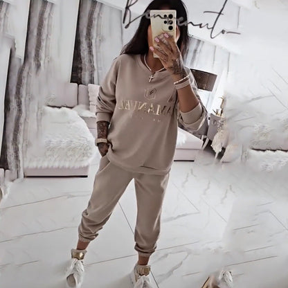 Ensemble décontracté pour femme — blouse imprimée et pantalon ample🔥 livraisons gratuites