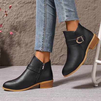 Bottines Femme Confortables à Talon Épais
