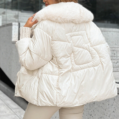 Promotion d'automne🔥60% DE RÉDUCTION ! ✨Manteau matelassé tendance avec col en fausse fourrure