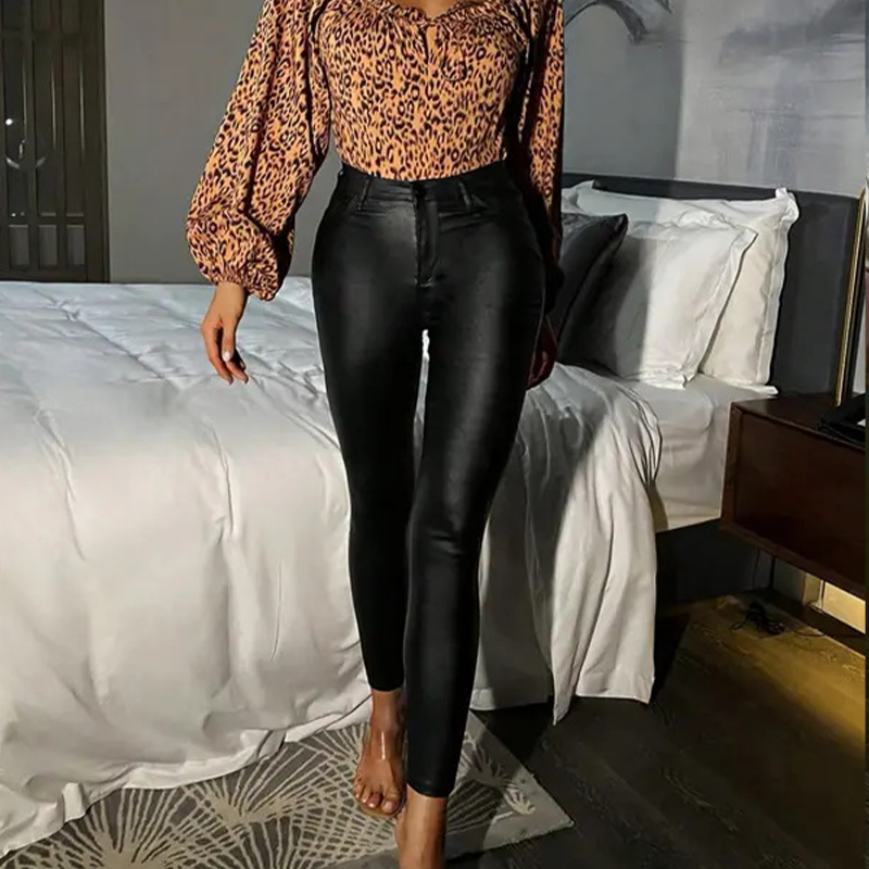💎 57% DE RÉDUCTION ! 💎 Pantalon Chic Femme Slim Fit en PU – Élégant, Polyvalent & Facile d’Entretien (Noir, Bleu Foncé, Rouge | S–3XL) 👖✨