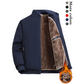 Veste zippée chaude unie pour homme – 💪 Anti-froissement, coupe-vent, imperméable à la pluie et à la neige !