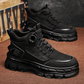 Bottines homme rétro décontractées à semelle épaisse