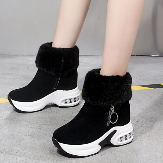 Livraison gratuite💥Bottines pour femme à semelle épaisse avec doublure