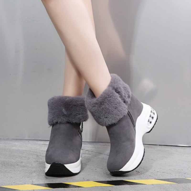 Livraison gratuite💥Bottines pour femme à semelle épaisse avec doublure