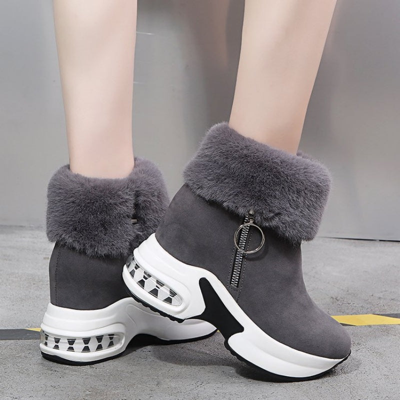 Livraison gratuite💥Bottines pour femme à semelle épaisse avec doublure