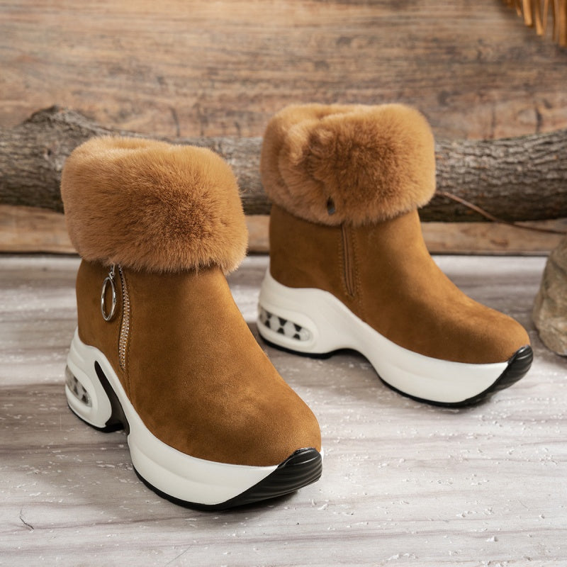 Livraison gratuite💥Bottines pour femme à semelle épaisse avec doublure