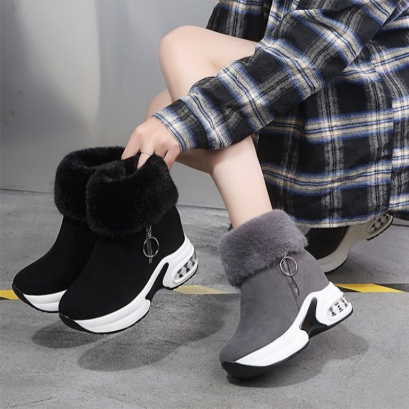 Livraison gratuite💥Bottines pour femme à semelle épaisse avec doublure