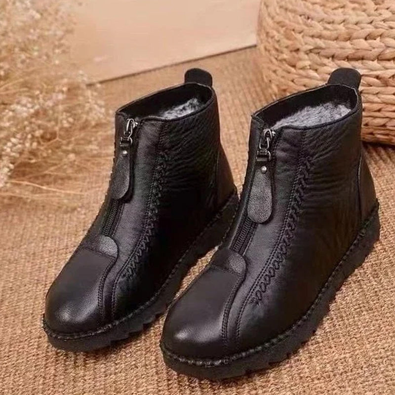 👢60 % ! ❄️ Bottines d'hiver à fermeture éclair pour femmes — chaudes, stylées et confortables pour les journées froides ✨