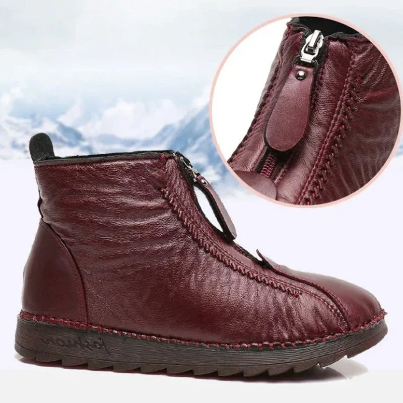 👢60 % ! ❄️ Bottines d'hiver à fermeture éclair pour femmes — chaudes, stylées et confortables pour les journées froides ✨