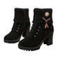 Bottines Femme à Talon Épais - Chaudes et Douillettes 🔥 SOLDE EXCEPTIONNELLE -59%
