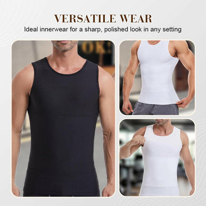 💪 50% DE RÉDUCTION ! 🎽 Débardeur de Compression Uni pour Homme – Contrôle Abdominal, Tissu Respirant & Maintien Musculaire 🔥