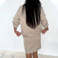 Robe sweat-shirt décontractée à col rond pour femme