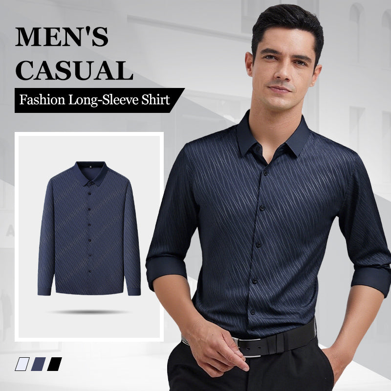 Chemise à Manches Longues Décontractée Tendance pour Homme