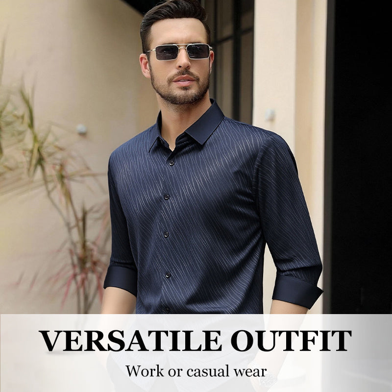 Chemise à Manches Longues Décontractée Tendance pour Homme