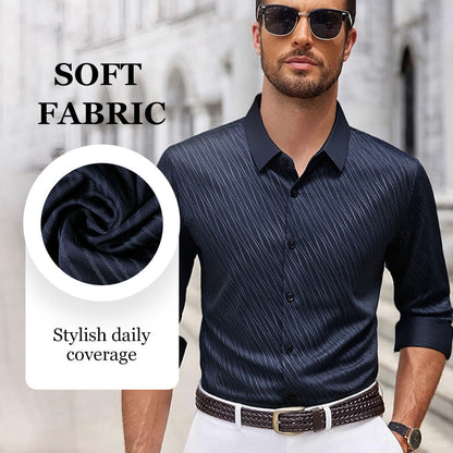 Chemise à Manches Longues Décontractée Tendance pour Homme