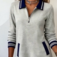 Robe Sweat Femme Mi-Zip Mini Décontractée
