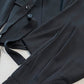 Ensemble 2 Pièces Bureau Femme : Blazer à Nœud Devant et Pantalon Palazzo