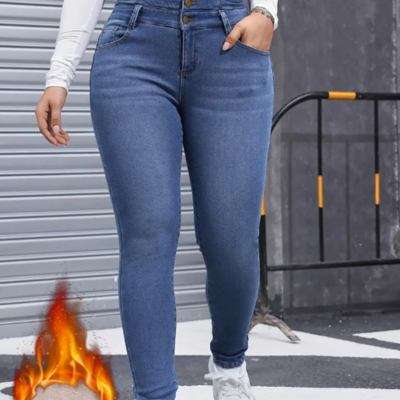 Jeans décontractés chauds pour femmes