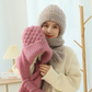 🧣【Nouvelle Collection Automne-Hiver】Bonnet et Écharpe 2-en-1 - Double Épaisseur, Tissu Ultra-Doux, Coupe Universelle Flatteuse - Chaleur Intégrale pour la Tête et le Cou 🌬️