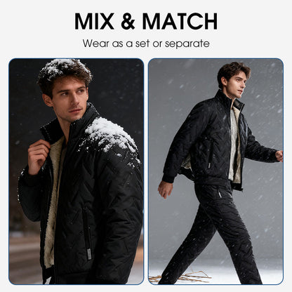 Ensemble deux pièces élégant composé d'une veste et d'un pantalon chauds pour homme