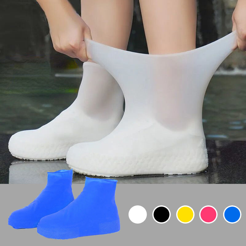 ☔ PROMO LIMITÉE 🎁 1 ACHETÉ = 1 OFFERT ! Couvre-Chaussures Imperméables Latex – Antidérapant, Pliable Poche, Réutilisable · M EU 34-40 / L EU 41-47 · 5 Coloris 💥