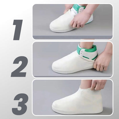 ☔ PROMO LIMITÉE 🎁 1 ACHETÉ = 1 OFFERT ! Couvre-Chaussures Imperméables Latex – Antidérapant, Pliable Poche, Réutilisable · M EU 34-40 / L EU 41-47 · 5 Coloris 💥