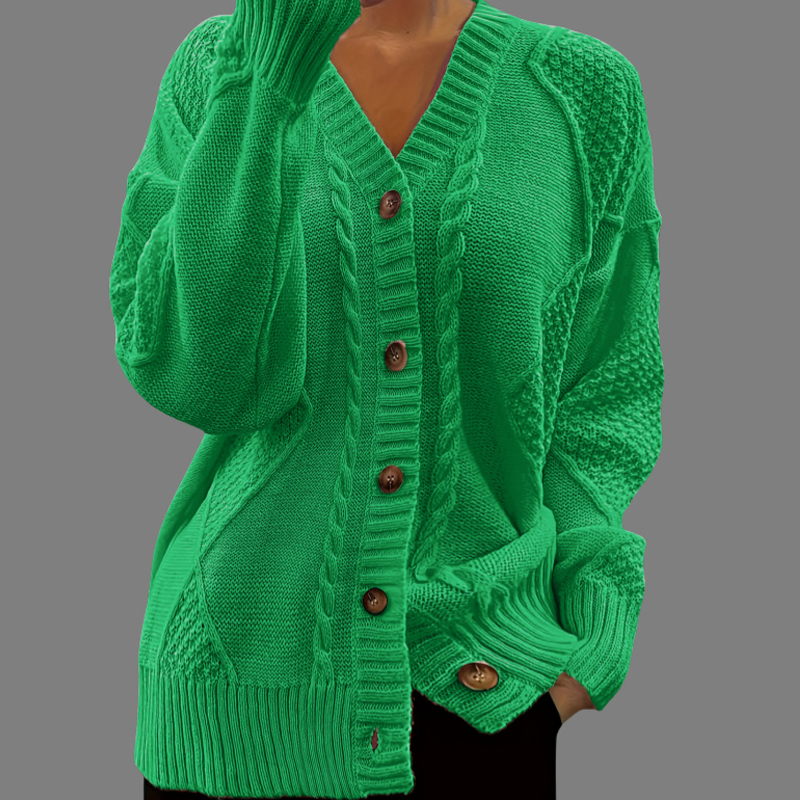 Cardigan à manches longues en tricot pour femme