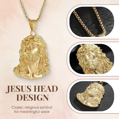 Collier pendentif tête de Jésu