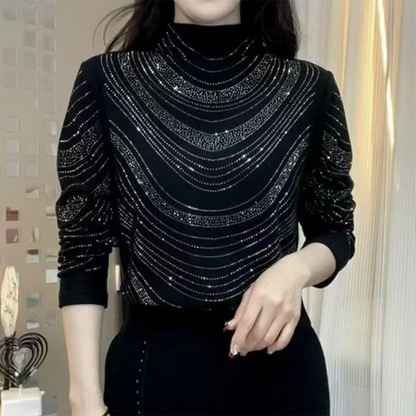 💜DERNIER JOUR DE SOLDES 50 % DE RÉDUCTION💜Charmant haut à manches longues avec paillettes pour femmes