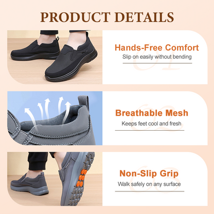 🔥 60% DE RÉDUCTION ! ✨ Chaussures Homme Sans Lacets - Tige Respirante, Semelle Massante Antidérapante, Confort Toute la Journée 👞⚡