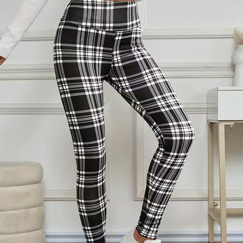 📢📢50 % de réduction !!⏰Leggings en polaire à carreaux pour femmes🔥