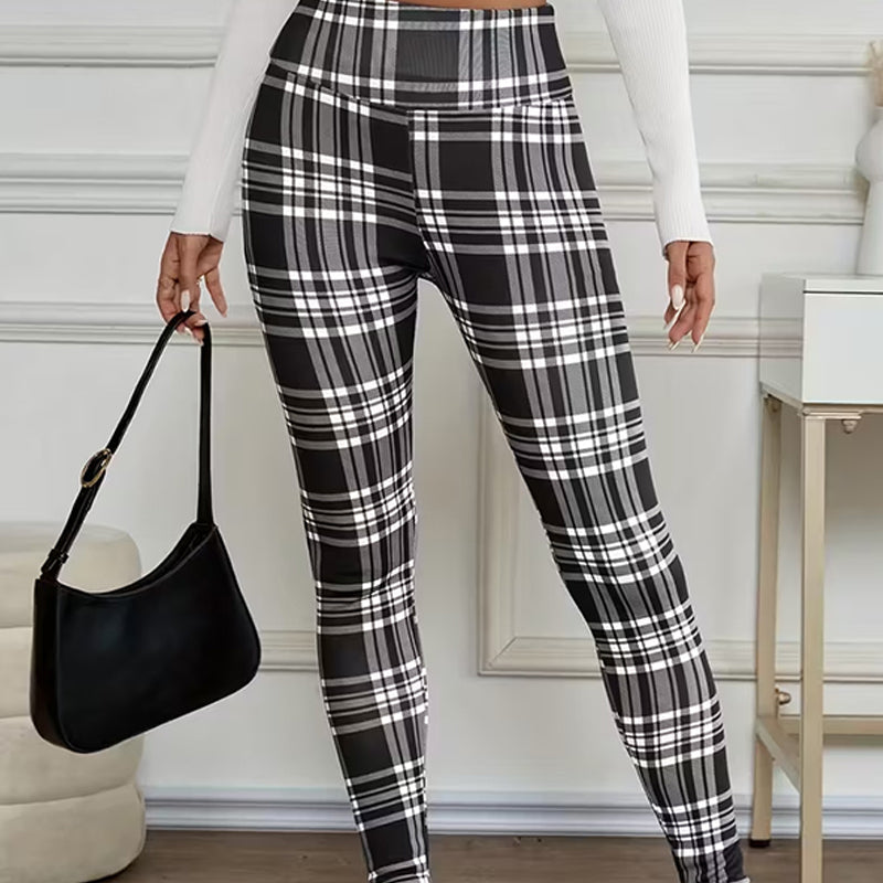 📢📢50 % de réduction !!⏰Leggings en polaire à carreaux pour femmes🔥