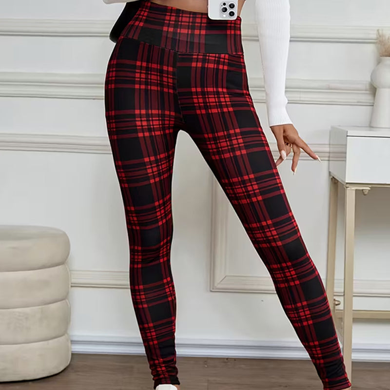 📢📢50 % de réduction !!⏰Leggings en polaire à carreaux pour femmes🔥