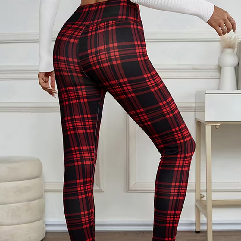 📢📢50 % de réduction !!⏰Leggings en polaire à carreaux pour femmes🔥