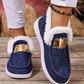Chaussures à enfiler confortables pour femmes, doublées de fausse fourrure