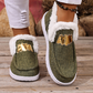 Chaussures à enfiler confortables pour femmes, doublées de fausse fourrure