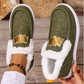Chaussures à enfiler confortables pour femmes, doublées de fausse fourrure