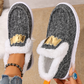 Chaussures à enfiler confortables pour femmes, doublées de fausse fourrure