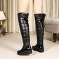 Bottes hautes imperméables chaudes pour femmes avec nœud décoratif🔥Livraison gratuite🔥