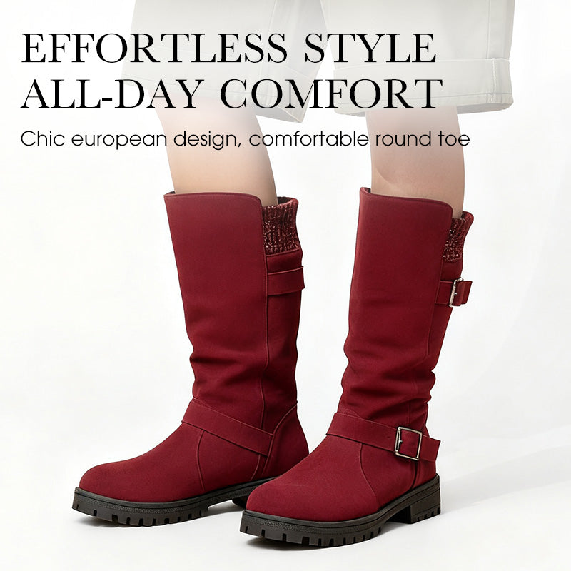👢 50% OFF MAINTENANT ! 🔥 Bottes en Daim Chica pour Femmes - Style Européen & Semelle Antidérapante, Confort Toute la Journée 🍂✨