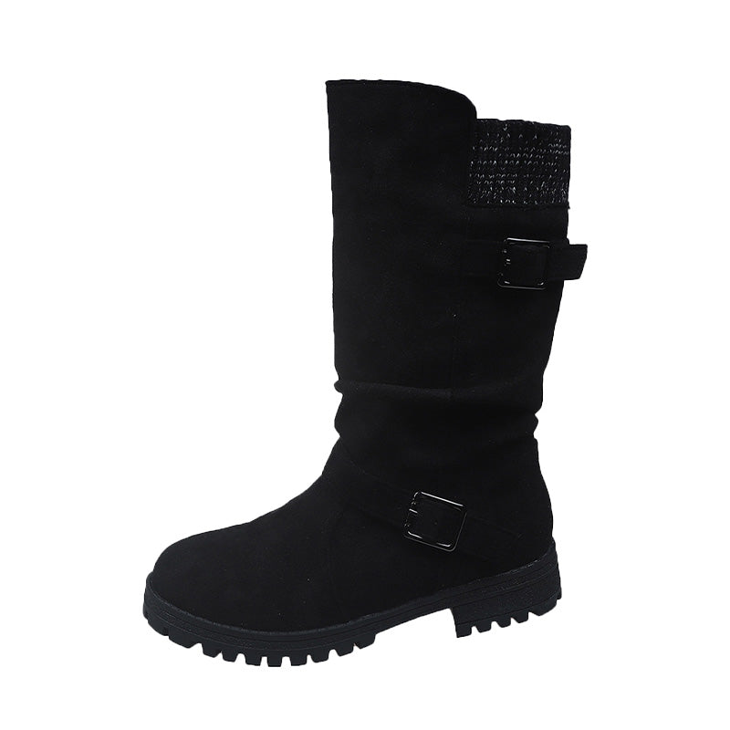 👢 50% OFF MAINTENANT ! 🔥 Bottes en Daim Chica pour Femmes - Style Européen & Semelle Antidérapante, Confort Toute la Journée 🍂✨