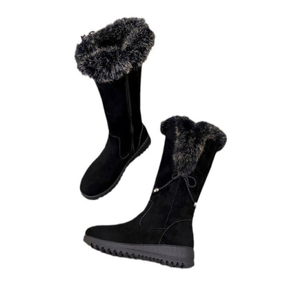 Bottes mi-mollet pratiques, chaudes, antidérapantes et résistantes à l'usure pour femmes