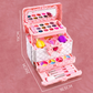 Kit de Maquillage Lavable pour Enfant avec Mallette de Rangement