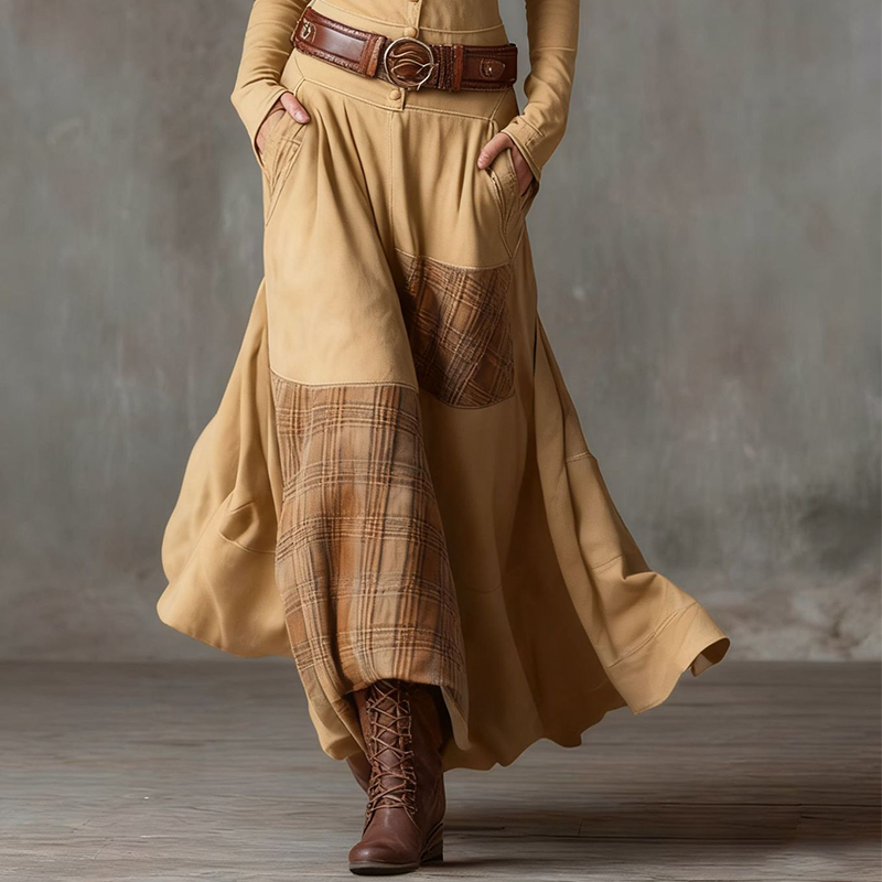Robe vintage à col montant et boutons