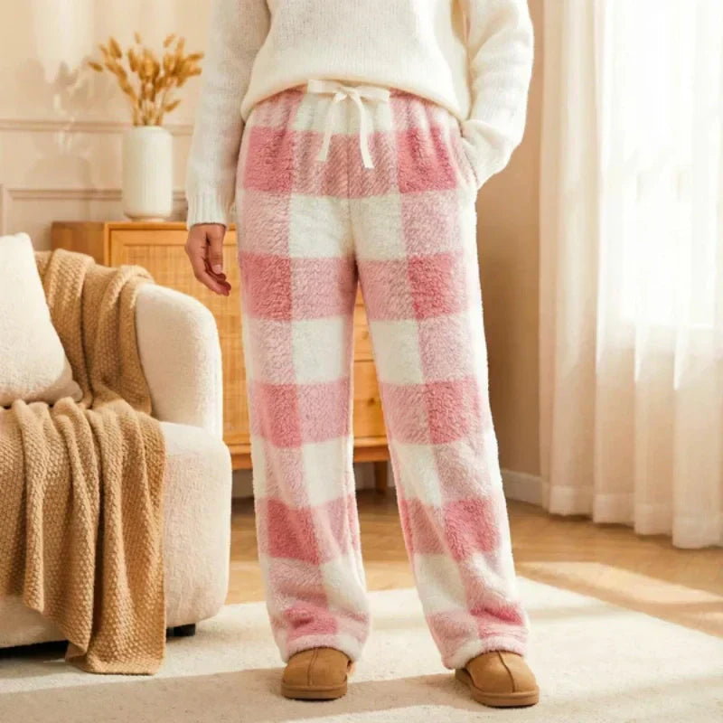 ⏳ 50% DE RÉDUCTION MAINTENANT ! 👖 Pantalon Droit Épais à Carreaux Rétro pour Femme – Coupe Classique, Tissu Doux & Confort Optimal pour Automne-Hiver 🍂