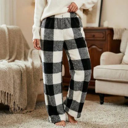⏳ 50% DE RÉDUCTION MAINTENANT ! 👖 Pantalon Droit Épais à Carreaux Rétro pour Femme – Coupe Classique, Tissu Doux & Confort Optimal pour Automne-Hiver 🍂