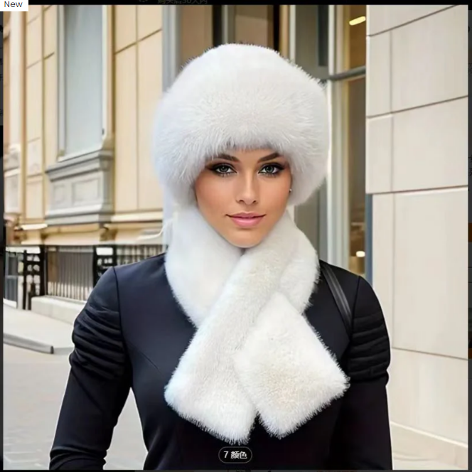 📢📢60 % de réduction !!! 🎅Écharpe d'hiver Bonnet en peluche Combinaison chaude épaissie