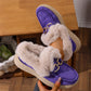 Chaussons mocassin chauds avec doublure en peluche et boucle